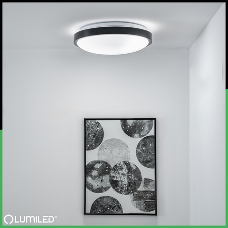 LED-Deckensegel 2x E27 DUALIO Rund IP44 30cm LUMILED
