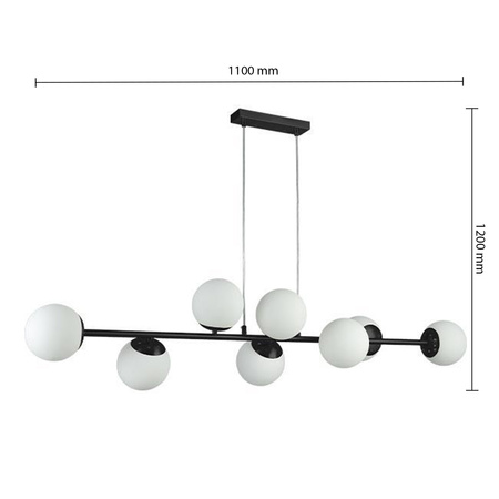 Masterled Deckenleuchte 8x E27 Schwarz Bali Pendelleuchte