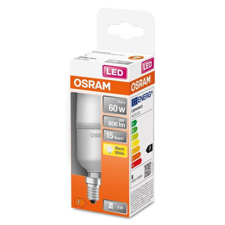 LED-Lampe E14 T25 8W = 60W 806lm 2700K Warm OSRAM Stick