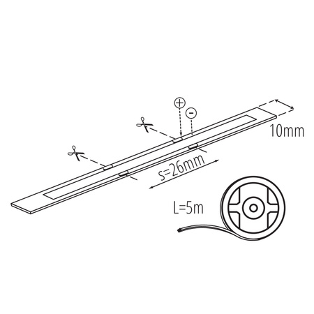 LED COB Flexible Strip 14W/m 1260lm/m 24V IP65 2700-6500K CCT CRI90 5m LCOB Kanlux