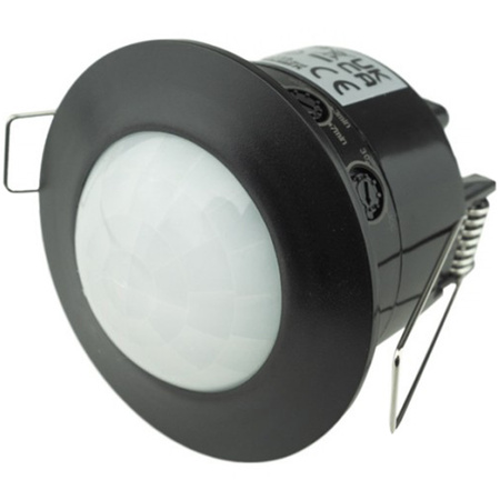 PIR-Bewegungs- und Dämmerungssensor Einbau 360° 6 m Innenbereich Schwarz