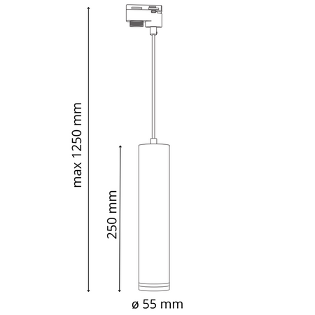 Paris Pendelleuchte Weiß für GU10 Stromschiene POLUX