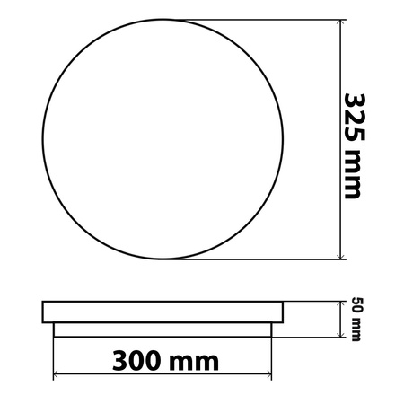 LED-Badezimmer-Deckenleuchte ERIK 18W 4000K IP44 Mikrowellen-Bewegungssensor MasterLED