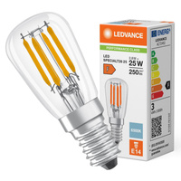 LED Lampen T26 E14 2.8W = 25W 250lm 6500K Kaltweiß FILAMENT LEDVANCE