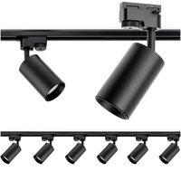 2m Stromschiene + 6x Schienenstrahler GU10 Schwarz SAGI LUMILED