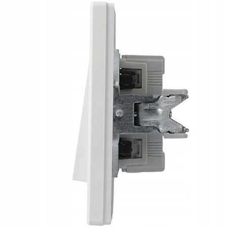 Lichtschalter Doppelschalter weiß mit Rahmen SCHNEIDER ASFORA