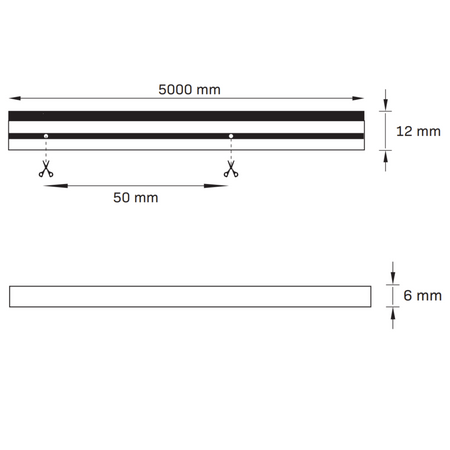 NEON Strip Flexibler LED Streifen 24V 40W Orange IP65 12mm 5m
