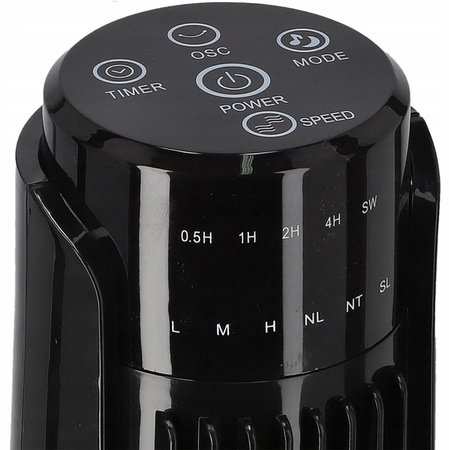 Säulenventilator Rohr-Luftzirkulator Standventilator Schwarz 92cm 45W + Fernbedienung