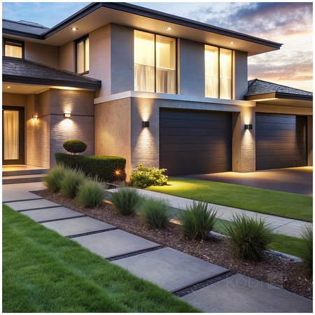 Wandleuchte LED 6W 420lm 3000K Neutral 2x LED IP54 Schwarz Querk Kobi