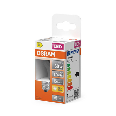 E27 P45 LED Lampen 6W = 60W 806lm 2700K Warm 300° OSRAM STAR Filament