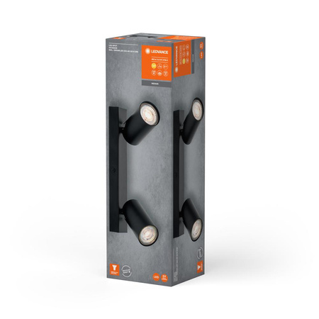 LED-Decken-Wandleuchte Wandanbauleuchte 6.8W 460lm 3000K Warm Dimmbar Schwarz LED Spot Octagon Ledvance