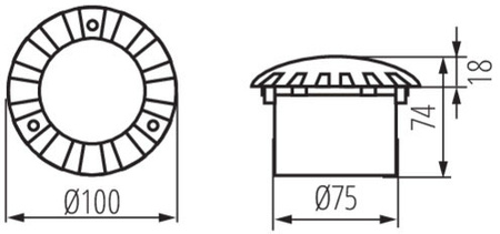 ROGER LED 1W 6000-6500K IP66 Kanlux LED Unterfahrbare Leuchte