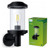 LISTRA E27 IP44 Nach unten gerichtete Laterne Schwarz PHILIPS LED Gartenlampe