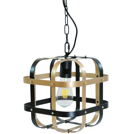 SUFFICATE Hängelampe E27 Schwarz-gold GOLDLUX (Polux)