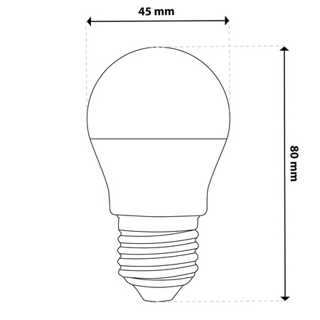 6x LED Lampen E27, Glühbirne P40 5W = 40W 470lm 180° 6500K kalt LUMILED