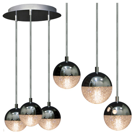 Hängende Deckenleuchte Amarillo 3xG9 glänzendes Silber GLAMOUR