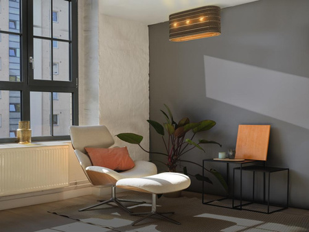 Dekorative Deckenleuchte E27 Pappe Braun Dekor Ledvance