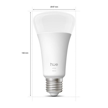 LED-Glühbirne E27 A67 13,5W = 100W 1600lm 2700K Warmweiß SMART Smart Bluetooth ZigBee Weiß Philips HUE