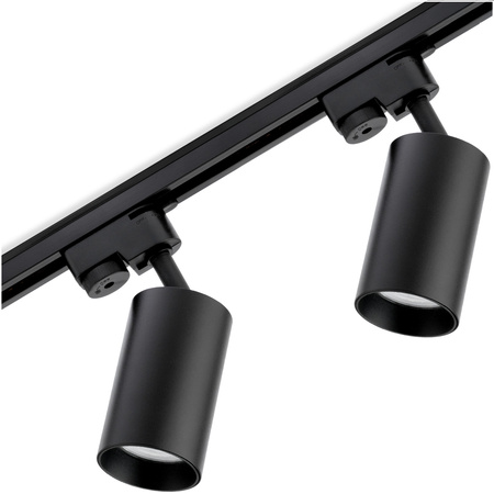 1m Stromschiene + 2x Schienenstrahler GU10 Schwarz SAGI LUMILED