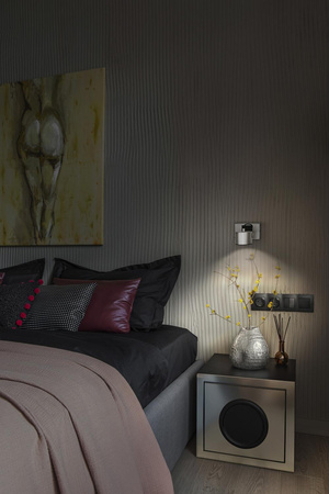 LED-Wand- Decken- Wand- Wand- Lampe Anbauleuchte 5.8W 185lm CCT Dekorative Silber Spot Jupiter Ledvance