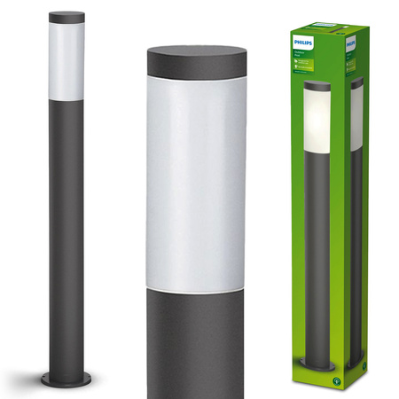 Außen-LED-Gartenlampe UTRECHT myGarden E27 IP44 Mast 80cm Anthrazit PHILIPS