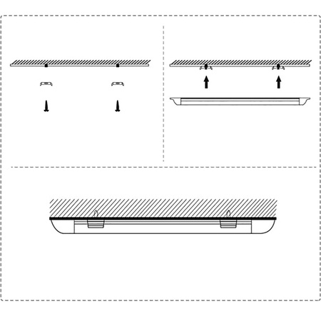 2x LED Panel Anbauleuchte Schwarz 30cm 8W 4500K Neutrale Farbe
