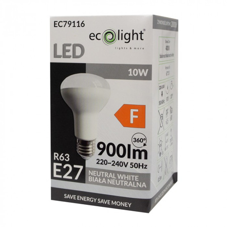 LED-Reflektor-Glühbirne R63 E27 10W 900lm 4000K Neutral Ecolight