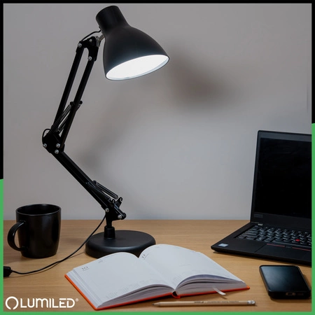 Schreibtischlampe 7W, Tischlampe CCT Dimmbar Schwarz MARTI LUMILED