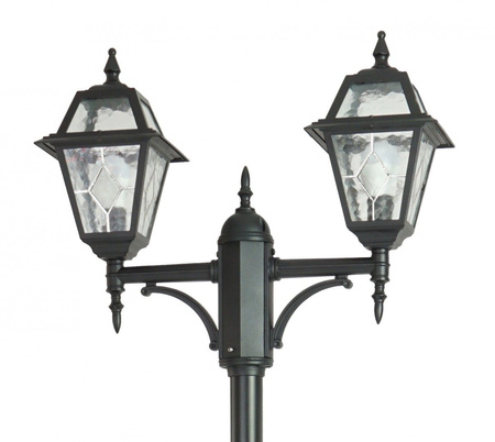 Gartenlaternenlaterne für den Außenbereich E27 Buntglas OGMWN 2 N 185–285 cm schwarz Su-Ma