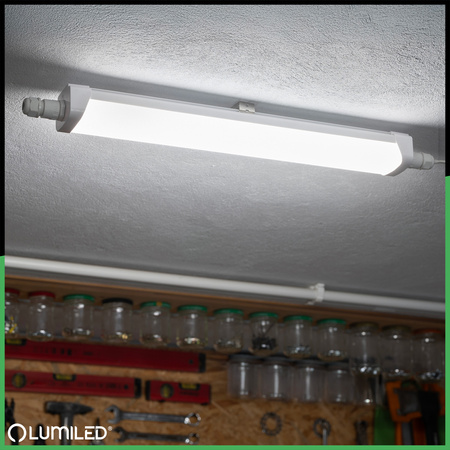 Hermetische LED Werkstattleuchte 60cm Garagenleuchte 30W 4000K Wasserdicht TERRA LUMILED