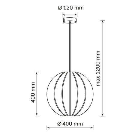 Decke Hängelampe E27 Schwarz JAPANDI Sanico Goldlux