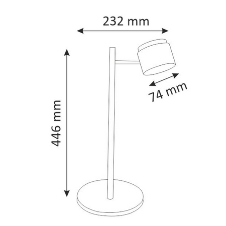 LED-Schreibtisch-Tischlampe 4,2W KUBIK Schwarz 3000K GOLDLUX (Polux)