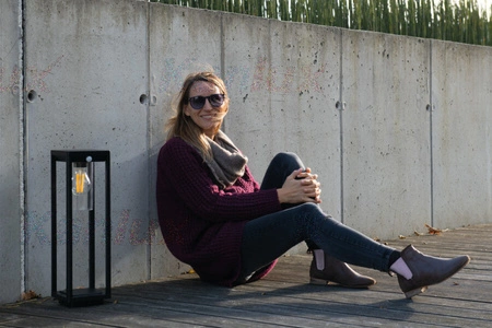 Außengartenlampe VIMO E27 IP44 Mastsensor Schwarz Kanlux