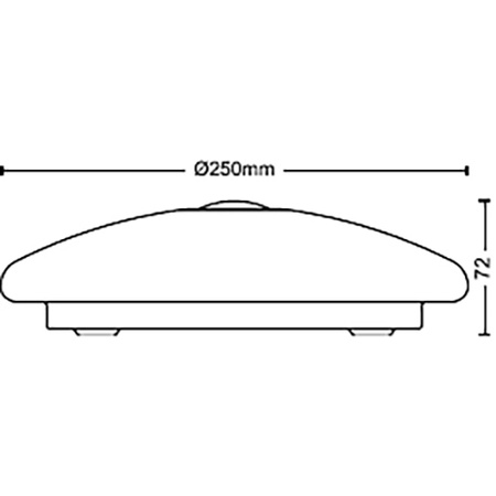 Plafond LED Aufbaumontage MAUVE 6W 2700K 25cm Rund mit Bewegungssensor PHILIPS