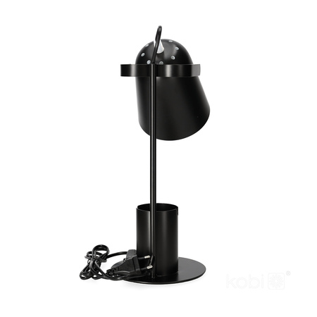 Bewegliche Schulnachttisch-Schreibtischlampe E27 Schwarz