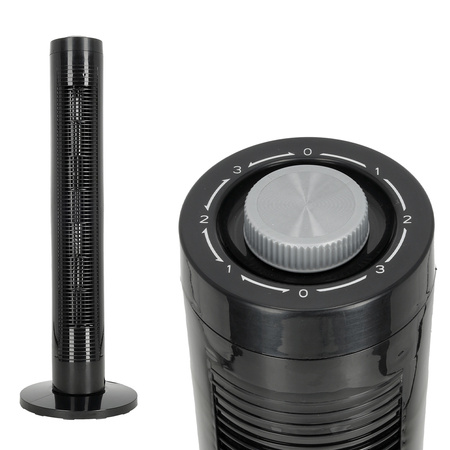 Säulenventilator Röhrenluftumwälzer Stehventilator Schwarz 45W Venlo 2 Windstar Kobi