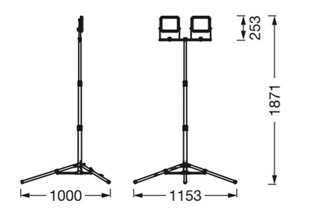 LED-Flutlicht 2x30W 6000lm 6500K Arbeiten Tragbar LEDVANCE
