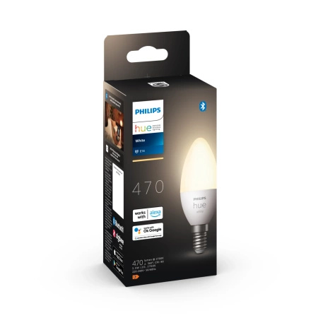 LED Kerze E14 B39 5.5W 2700K Warm PHILIPS HUE Weiß Bluetooth Zigbee Glühbirne