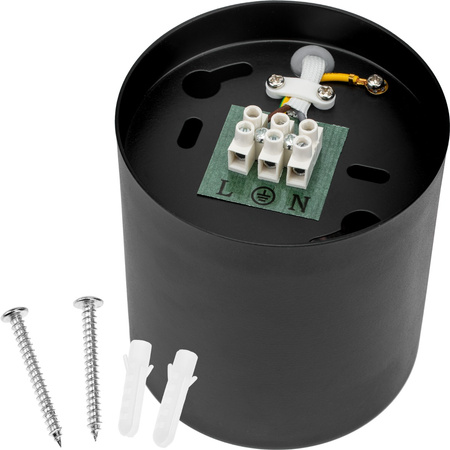 Aufbauleuchte HALOGEN Aluminium Schwarz SPOT TUBE 10cm für LED GU10 Bellalux