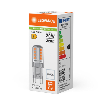 LED-Kapsel-Glühbirne G9 2.6W = 30W 320lm 4000K Neutral 300° Ledvance