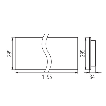 LED-Panel-Deckenleuchte 19W 120x30cm 2650lm 4000lm Neutral 90° bündig montiert Schwarz Kanlux