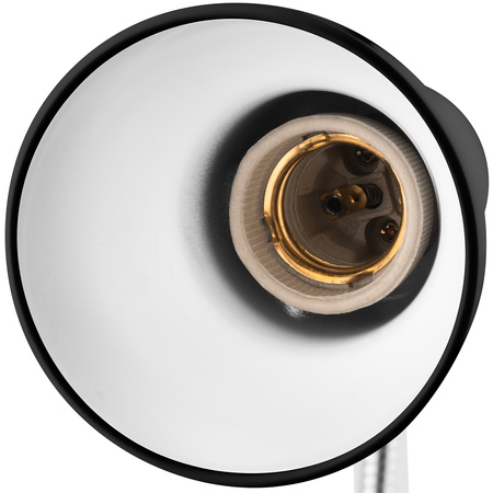 Schreibtischlampe Tisch Verstellbar DONA Schule Nachtlicht E27 Clip Schwarz LUMILED