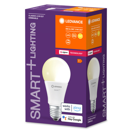 LED Lampe E27 A60 9W 806lm 2700K Warm LEDVANCE SMART+ ZigBee Dimmbar