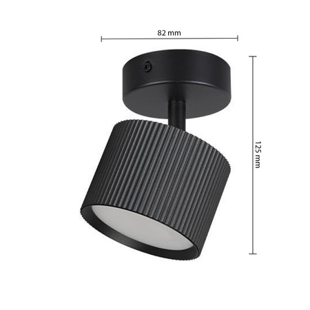 Wandlampe Spotlight Wandlampe GX53 Moving Black Orbin Masterled