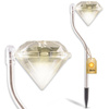 Solar-Garten-LED-Lampe zum Einstecken dekorativ Außen DIAMANT Chrom RGB