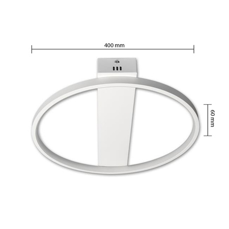 Runde Deckenleuchte PLAFON LED-Kronleuchter 33W 3000K-6500K weiß + Fernbedienung