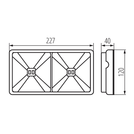 LED-Notfall-Schilderlampe 3.8W 154lm 5000K Kaltaufbau Weiß IP65 ONTEC Kanlux