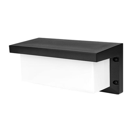 Gartenlampe LED-Wandleuchte 12W architektonische Leuchte rechteckig Lagos Schwarz mit Bewegungssensor