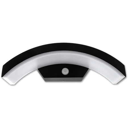 Gartenwandleuchte Elevation LED-Wandleuchte 9W mit Bewegungs- und Dämmerungssensor Schwarz BELLA