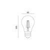 LED-Lampe E27 Ball 7W 806lm 4000K Neutral 360° Filament Line Kobi